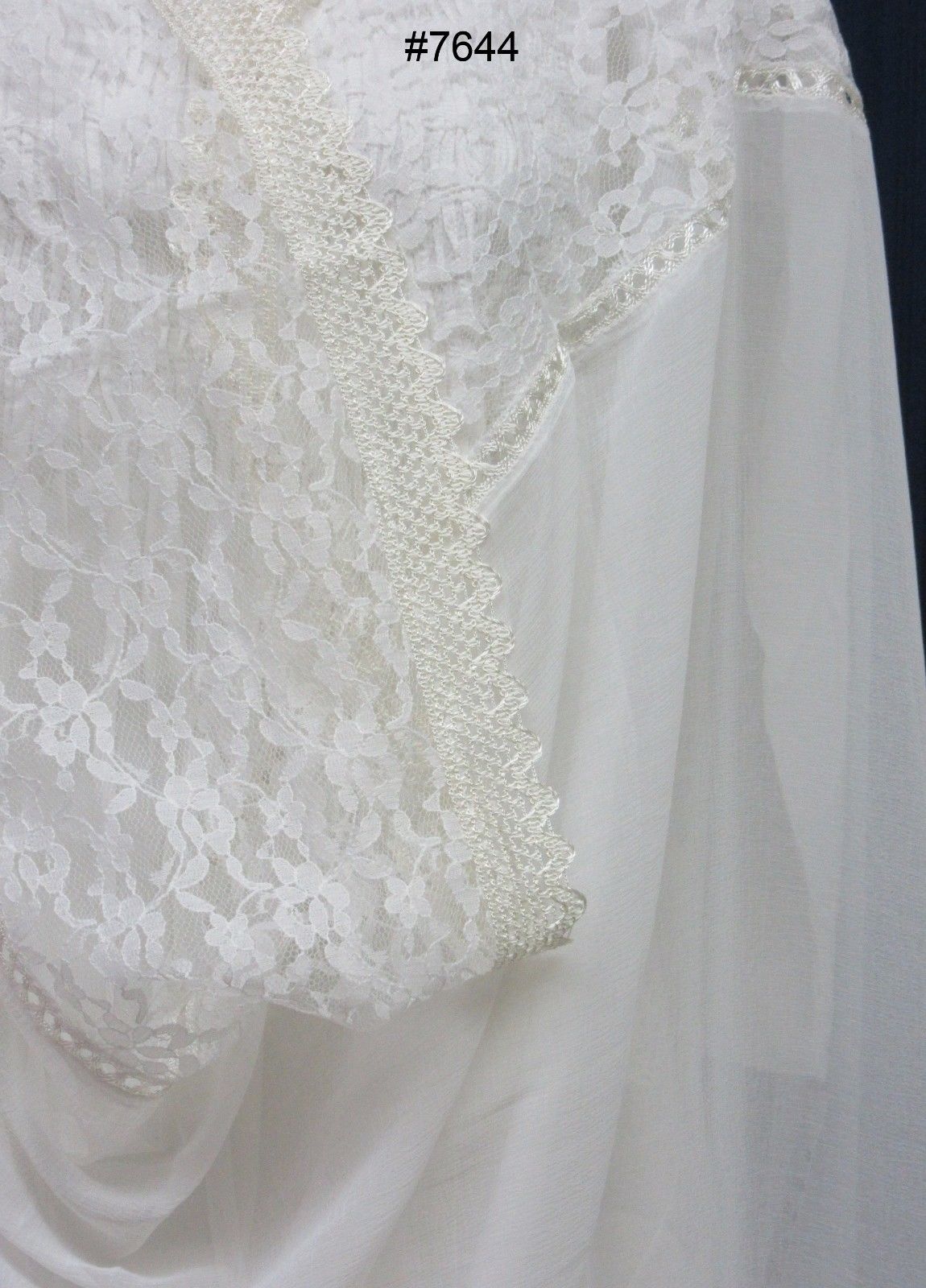 white party wear dupatta